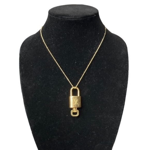 Louis Vuitton Gold Lock Pendant Necklace - Picture 1 of 12